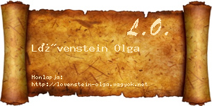 Lövenstein Olga névjegykártya